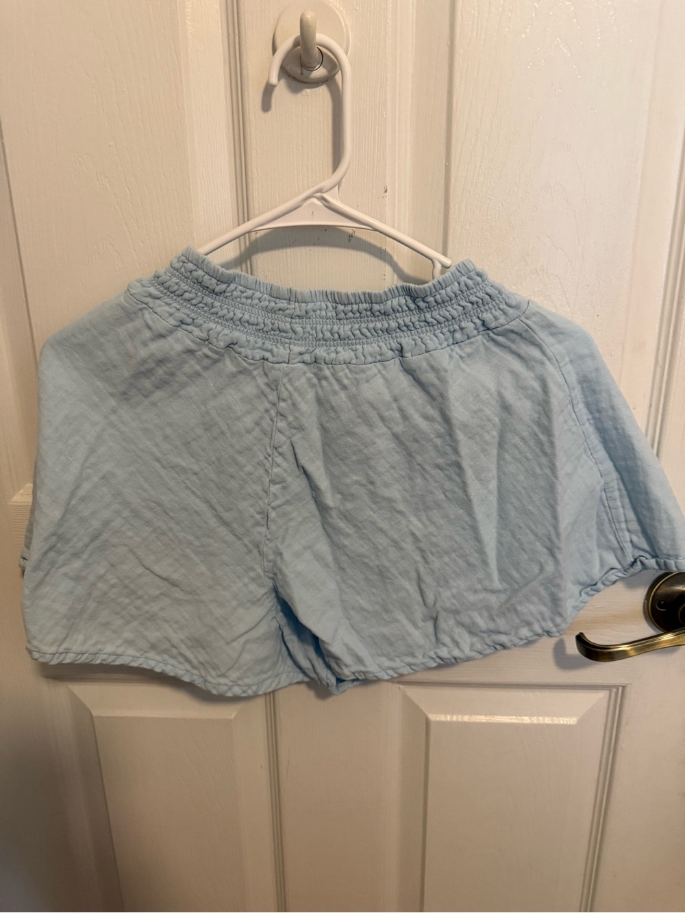 Adore Me light blue gauze lounge shorts women’s small elastic waist casual